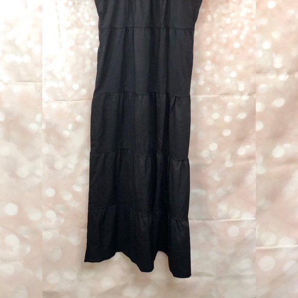 NEW Black Tiered Off-the-Shoulder Maxi Dress - Picture 2 of 7